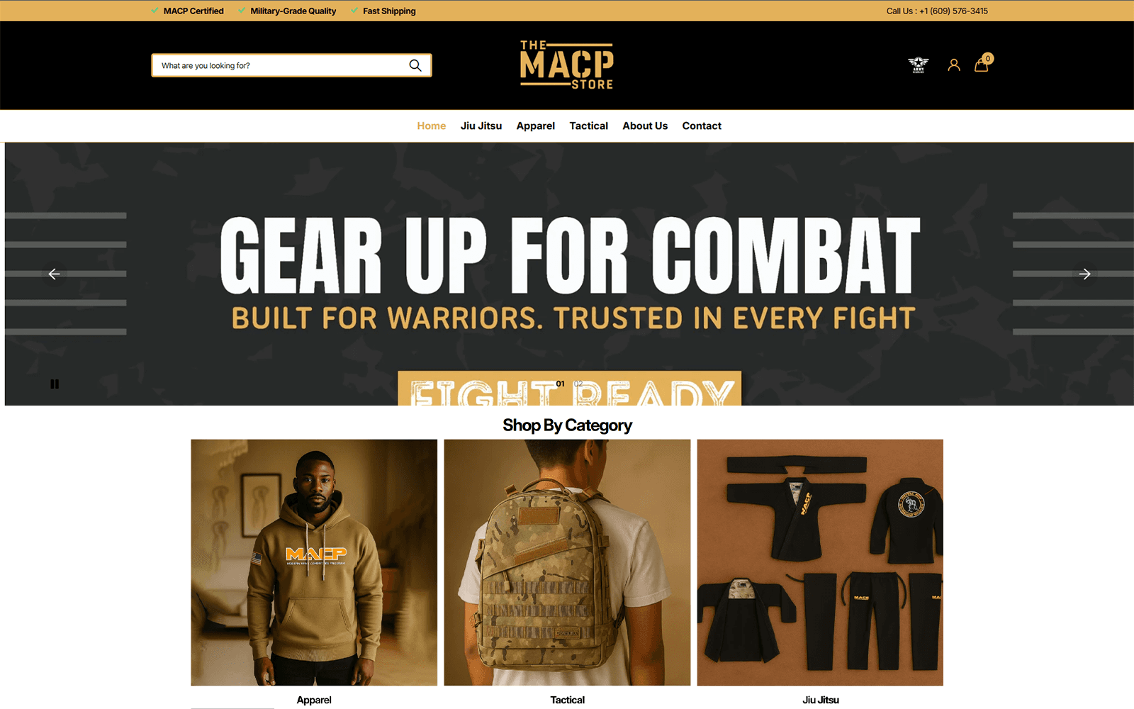 The MACP Store homepage